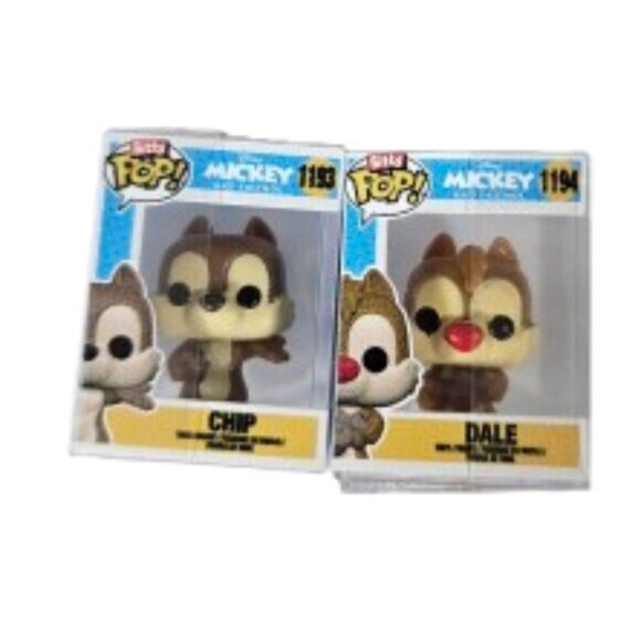 Bitty Pop Chip #1193 and Dale #1194 Chipmunks Vinyl Figures Set of 2 Disney - Picture 1 of 9
